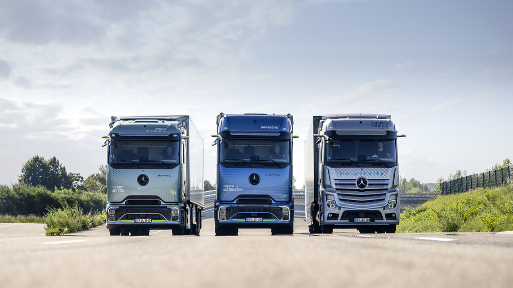 Mercedes-Benz Actros L ProCabin, Mercedes-Benz eActros 600, Mercedes-Benz GenH2 Truck